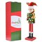 Ornativity Christmas Ugly Sweater Nutcracker – Red and Green Wooden Nutcracker Woman with an Ugly Sweater and Reindeer Hat Xmas Themed Holiday Nut Cracker Doll Figure Decorations